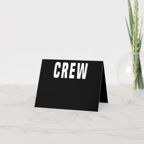 Crew Camera Film Photography Music  _ Printed Card