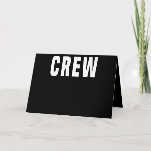 Crew Camera Film Photography Music  _ Printed Card