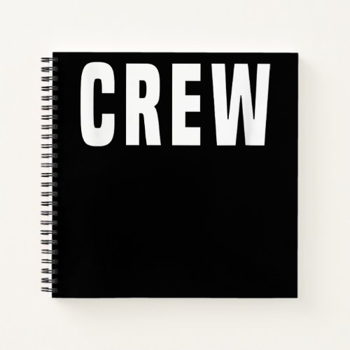 Crew Camera Film Photography Music  _ Printed Notebook