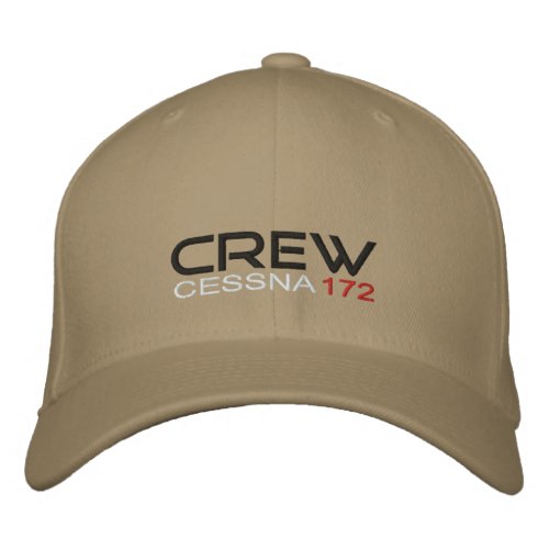 crew cessna 172 embroidered baseball cap