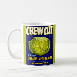 Crew Cut vegetable crate label Coffee Mug