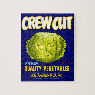 Crew Cut vegetable crate label Jigsaw Puzzle