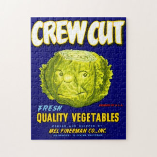 Crew Cut vegetable crate label Jigsaw Puzzle