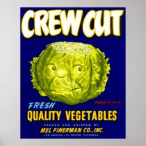 Crew Cut vegetable crate label