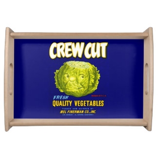 Crew Cut vegetable crate label Serving Tray