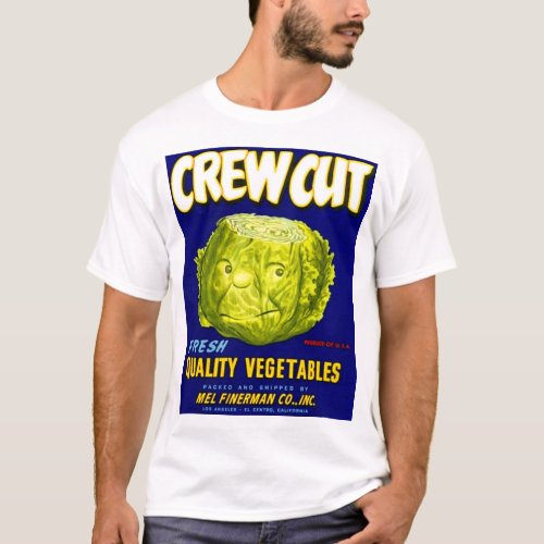 Crew Cut vegetable crate label