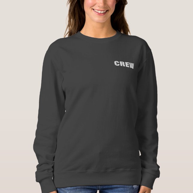 Crew Double Sided Bulk Template Add Logo Womens Sweatshirt (Front)