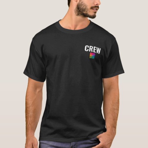 Crew Double Sided Design Logo Mens Modern T_Shirt