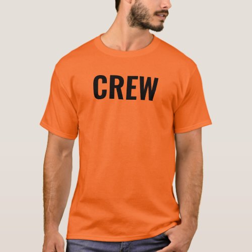 Crew Double Sided Print Staff Mens Athletic Orange T_Shirt