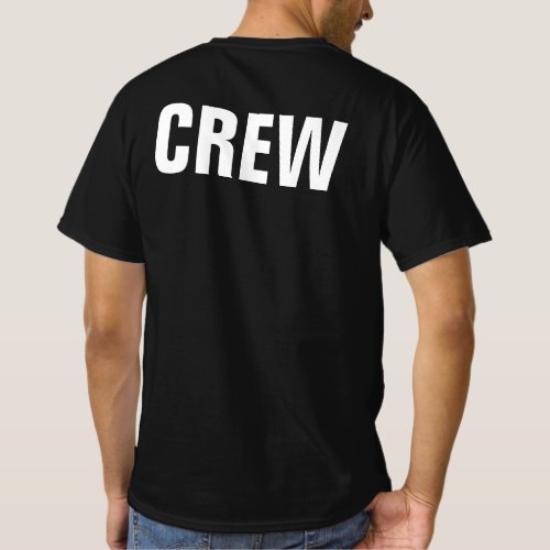 Crew Employee Staff Member Black T_Shirt