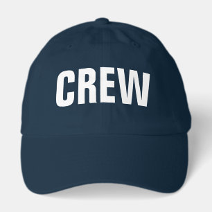 Crew member hats for staff, personnel or team