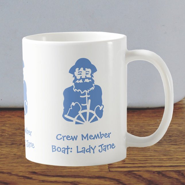 Crew Member of Boat - Name can be personalized Coffee Mug (Creator Uploaded)