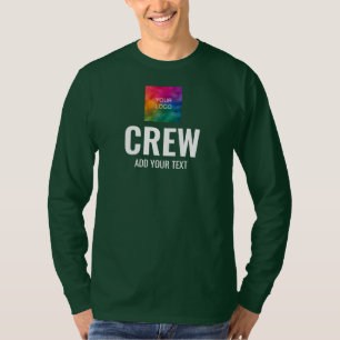 Crew Mens Double Sided Design Print Long Sleeve T-Shirt
