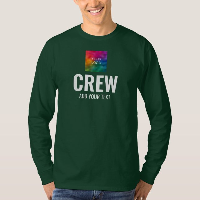 Crew Mens Double Sided Design Print Long Sleeve T-Shirt (Front)