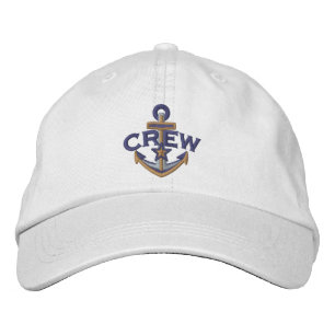 Crew Nautical Star Anchor Embroidery Embroidered Baseball Cap