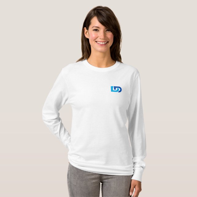 Crew Neck Long Sleeve Womens T-Shirt (Front Full)