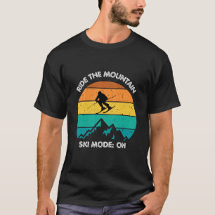 crew neck t-shirt.Ride the Mountain Ski Adventure T-Shirt