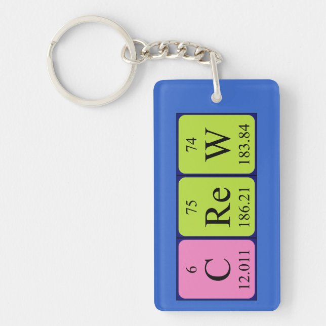 Crew periodic table name keyring (Front)