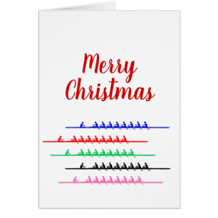 Crew Race Rowers Rowing - Up to Five Boats Cards