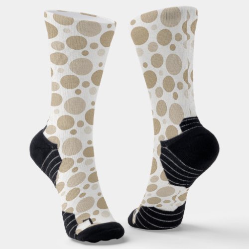 Crew Socks Beige Circles 