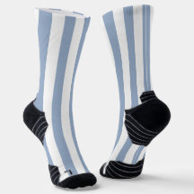 Crew Socks Blue & White Stripe