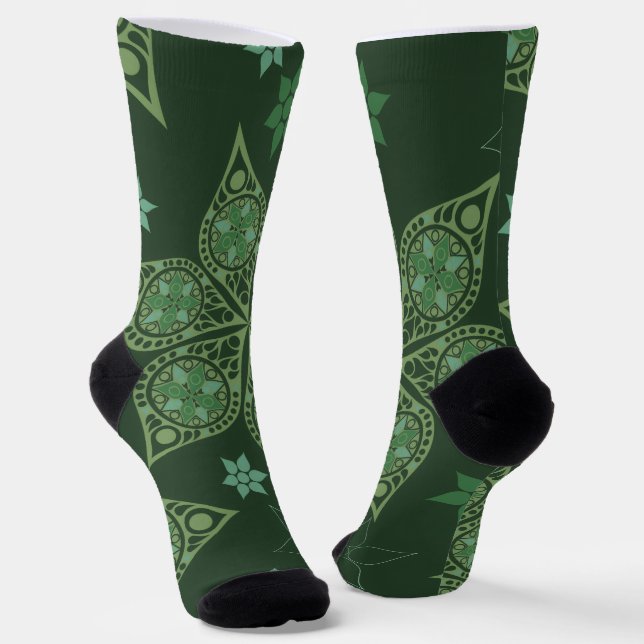 Crew Socks-Classic Paisley Elegance Socks (Angled)