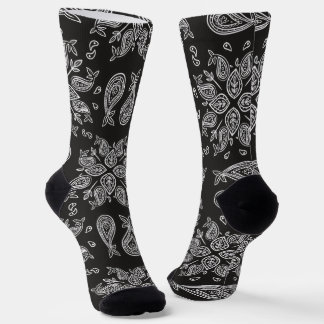 Crew Socks-Classic Paisley Elegance Socks