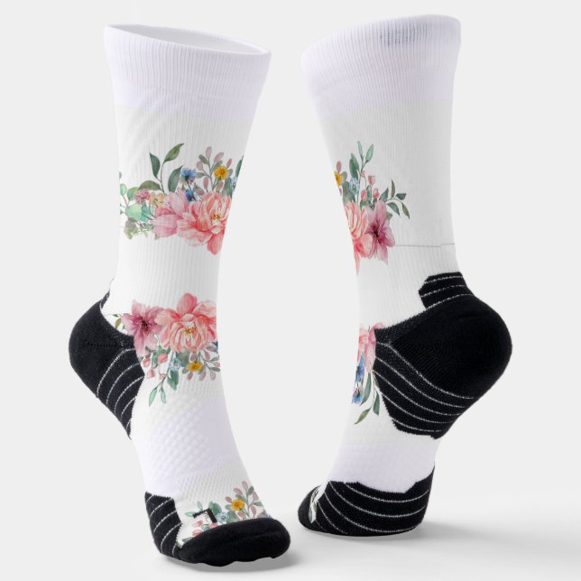 Crew Socks Colorful Floral     (Angled)