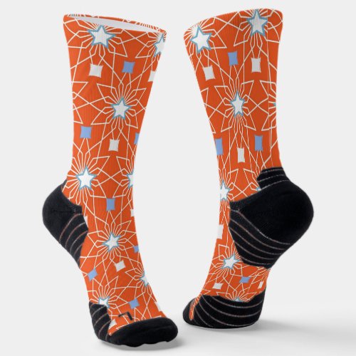 Crew Socks Orange Stars 