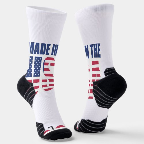 Crew Socks Red White  Blue Made in the USA