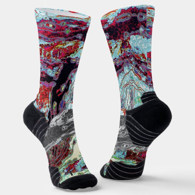 Crew Socks – Strata Pulse (Angled)