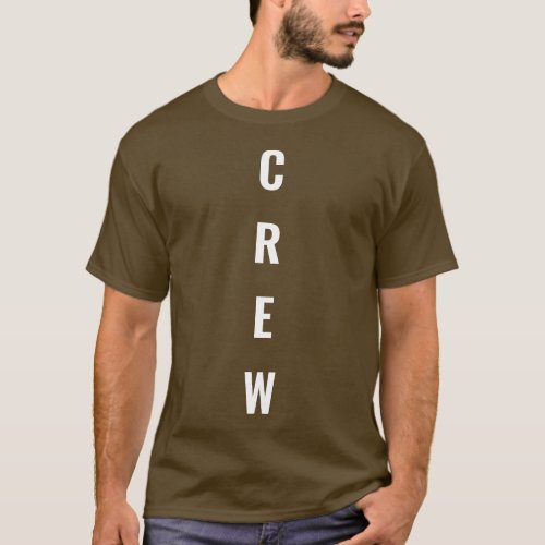 Crew Staff Add Logo Text Here Mens Modern T_Shirt