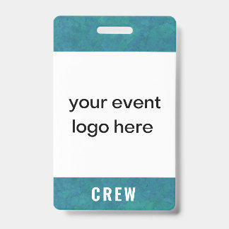 Crew Staff Event Badge Teal