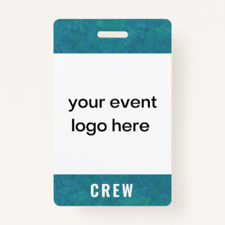 Crew Staff Event Badge Teal