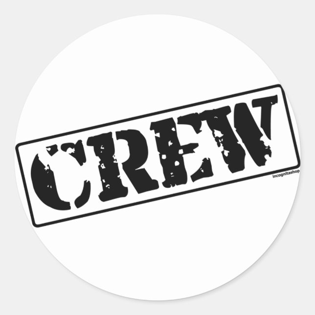 Crew Stamp Classic Round Sticker (Front)