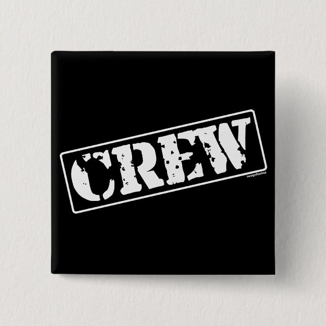 Crew Stamp Pinback Button (Front)