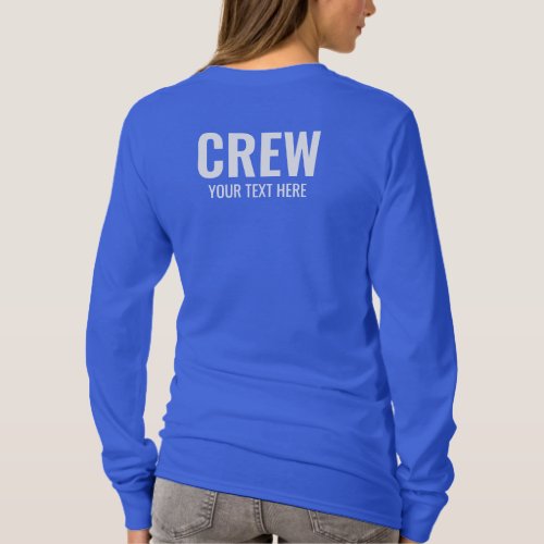 Crew Team Member Womens Front And Back Design T_Shirt