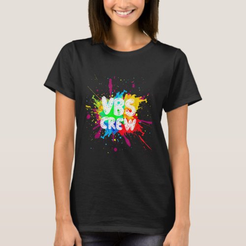 Crew Vacation Bible School Paint Splatter I Love V T_Shirt