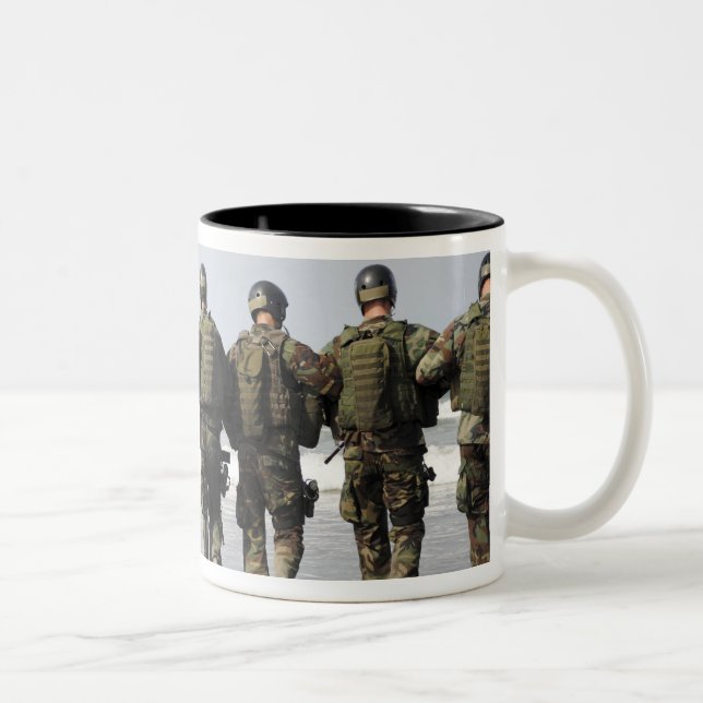 Crewman Qualification Training students Two-Tone Coffee Mug (Right)