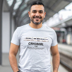 CRH380BL China Railway High-Speed Electric Train T-Shirt