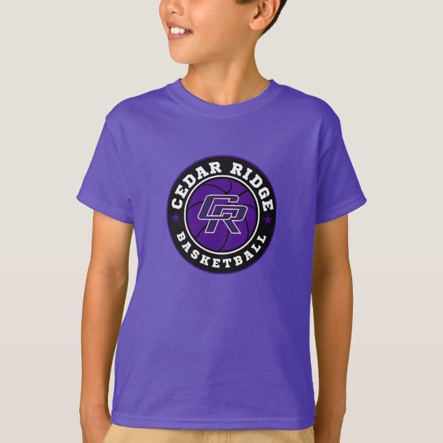CRHS Basketball Logo - Kids Purple Shirt (Front)