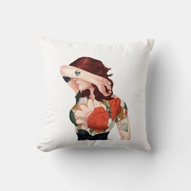 Cria Cuervos Throw Pillow (Front)