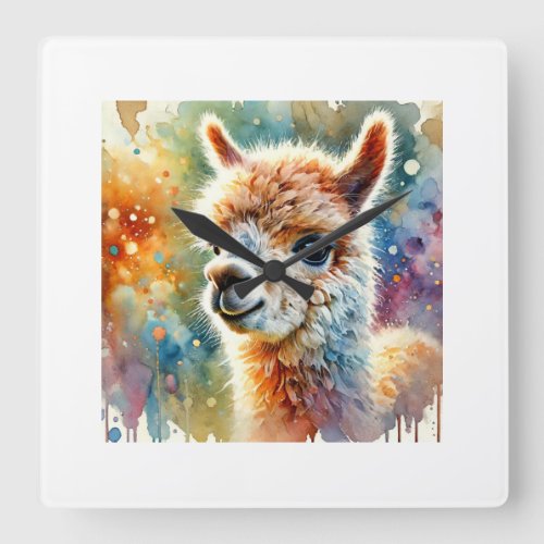 Cria in Watercolor 180624AREF110 _ Watercolor Square Wall Clock