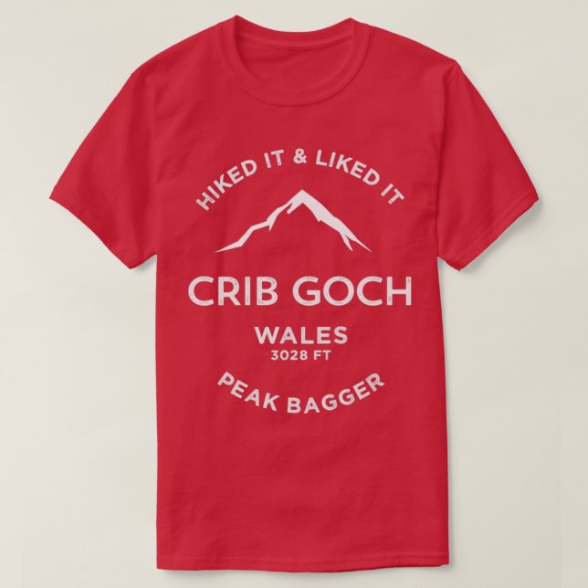 Crib Goch Wales Hiking  T-Shirt (Design Front)