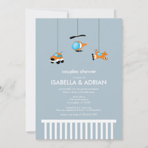 Crib Mobile Baby Shower Invitation