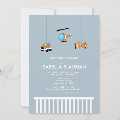 Crib Mobile Baby Shower Invitation