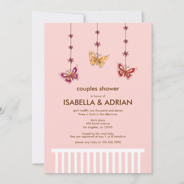 Crib Mobile Baby Shower Invitation (Front)