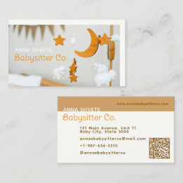 Crib Mobile Babysitter Business Card