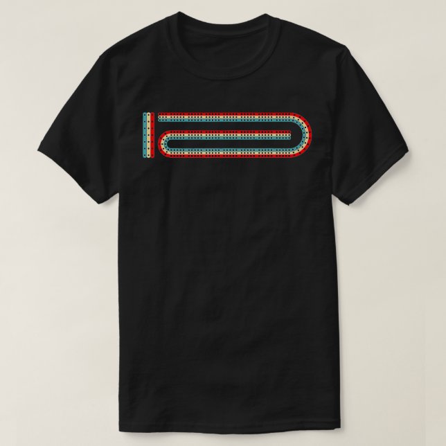 Cribbage Board 3 Track Cribbage  T-Shirt (Design Front)