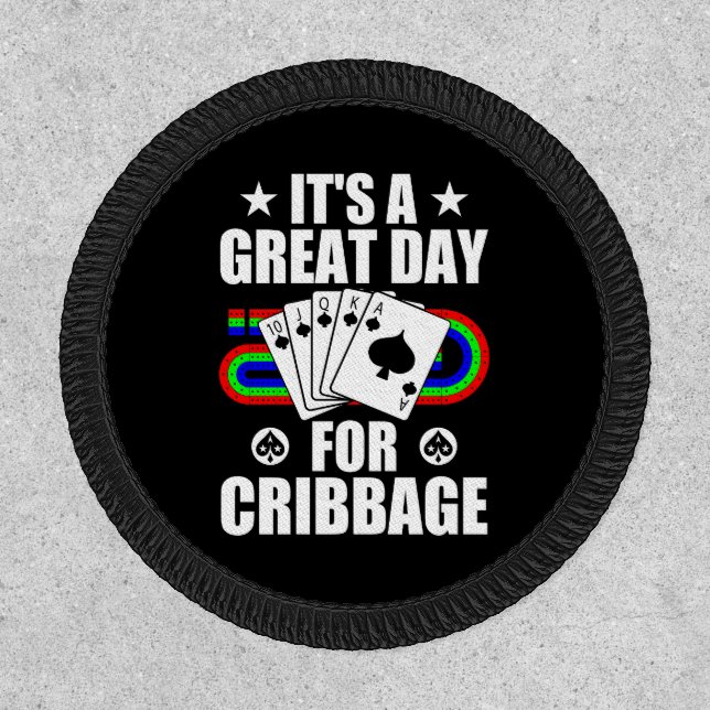Cribbage Board For Cribbage Card Game Player Funny Patch (Front)